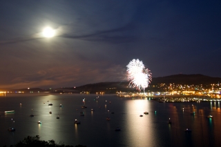 Fourth of July over Anacortes by Sid Wray