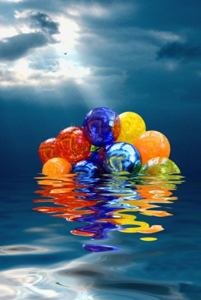 Floating Glass Balls